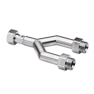 JULABO 三通轉(zhuǎn)接頭 8 890 142，三通 M30x1.5 內(nèi)螺紋（1）~M30x1.5 外螺紋（2）