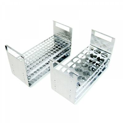 JULABO 不銹鋼試管架 8 970 346 可安裝 90 個 11/12 mm 直徑的試管，不銹鋼，100℃