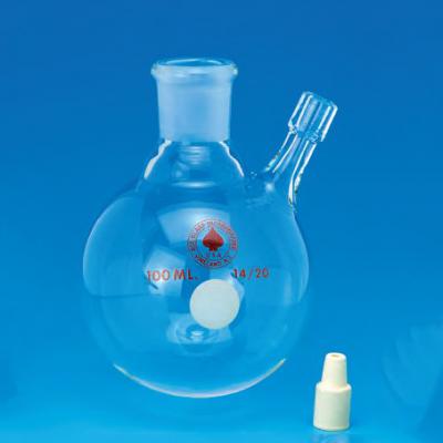 反應(yīng)瓶, 帶側(cè)膠塞隔膜密封口, 厚壁玻璃