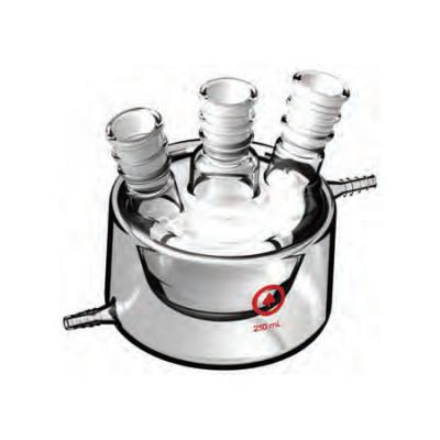 歐式反應(yīng)瓶, 三頸, 帶夾套