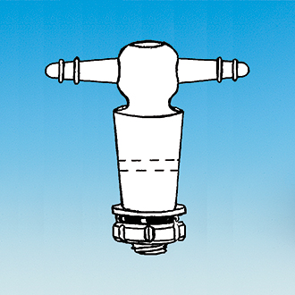 旋塞閥, 直孔, 1:5 PTFE 旋塞